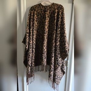Leopard Shawl with tassels